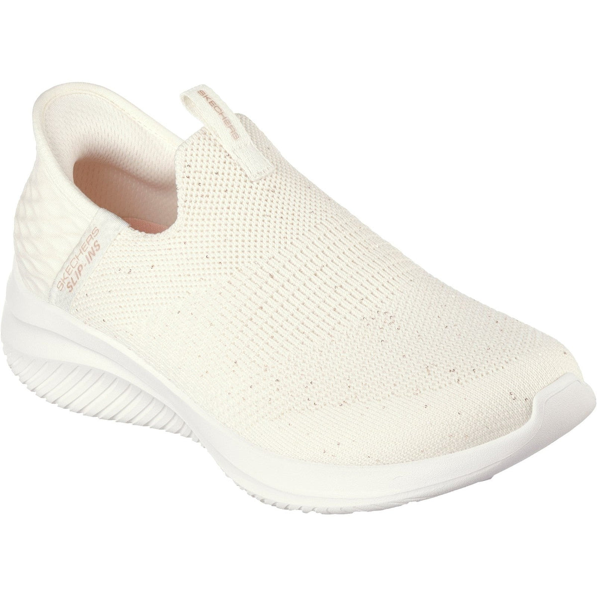 Women's Wide Fit Skechers 149594 Slip-ins Ultra Flex 3.0 Sneakers -  Black/Rose Gold