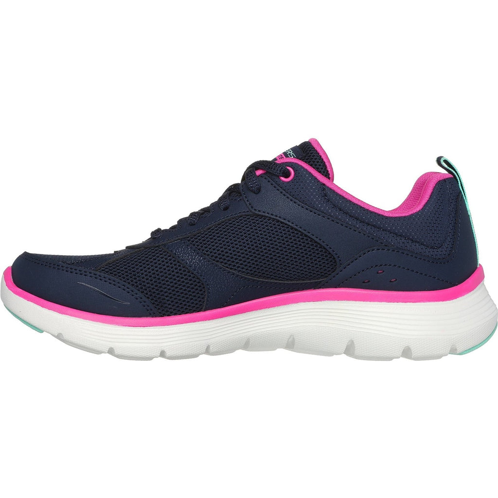 Womens Wide Fit Skechers 150202 Flex Appeal 5.0 Fresh Touch Sneakers